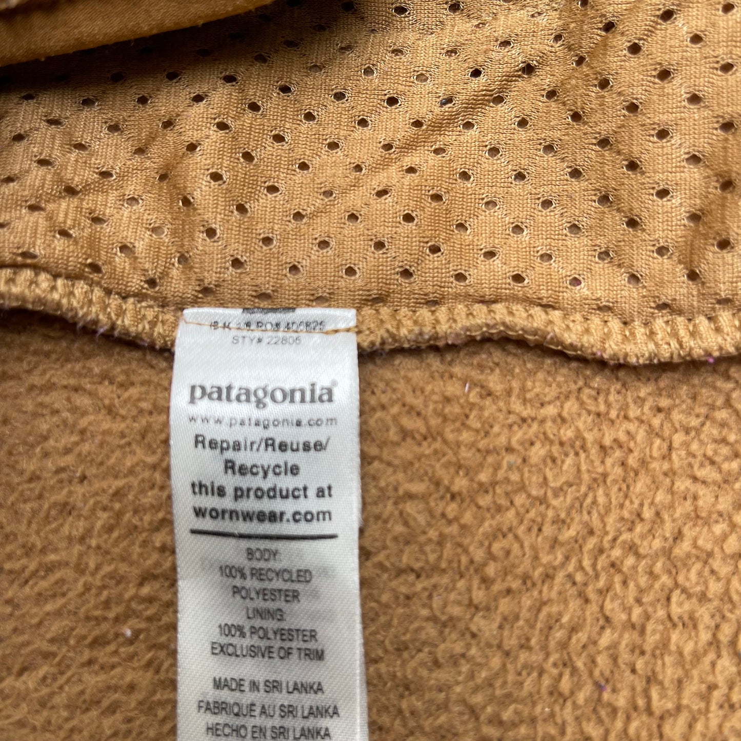 Teddy Jacke Patagonia (S Damen ) Retro Pile Kapuze ocker braun