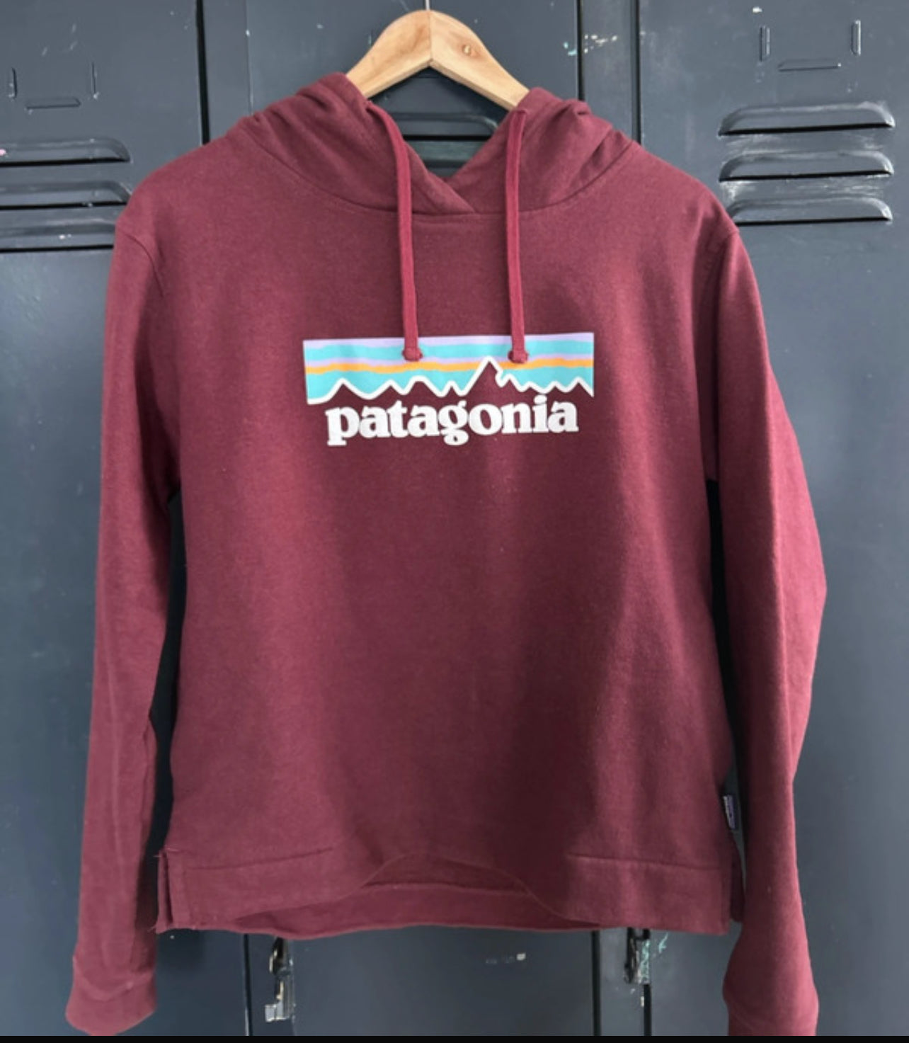 Patagonia Uprisal Hoodie S mit Print dunkelrot