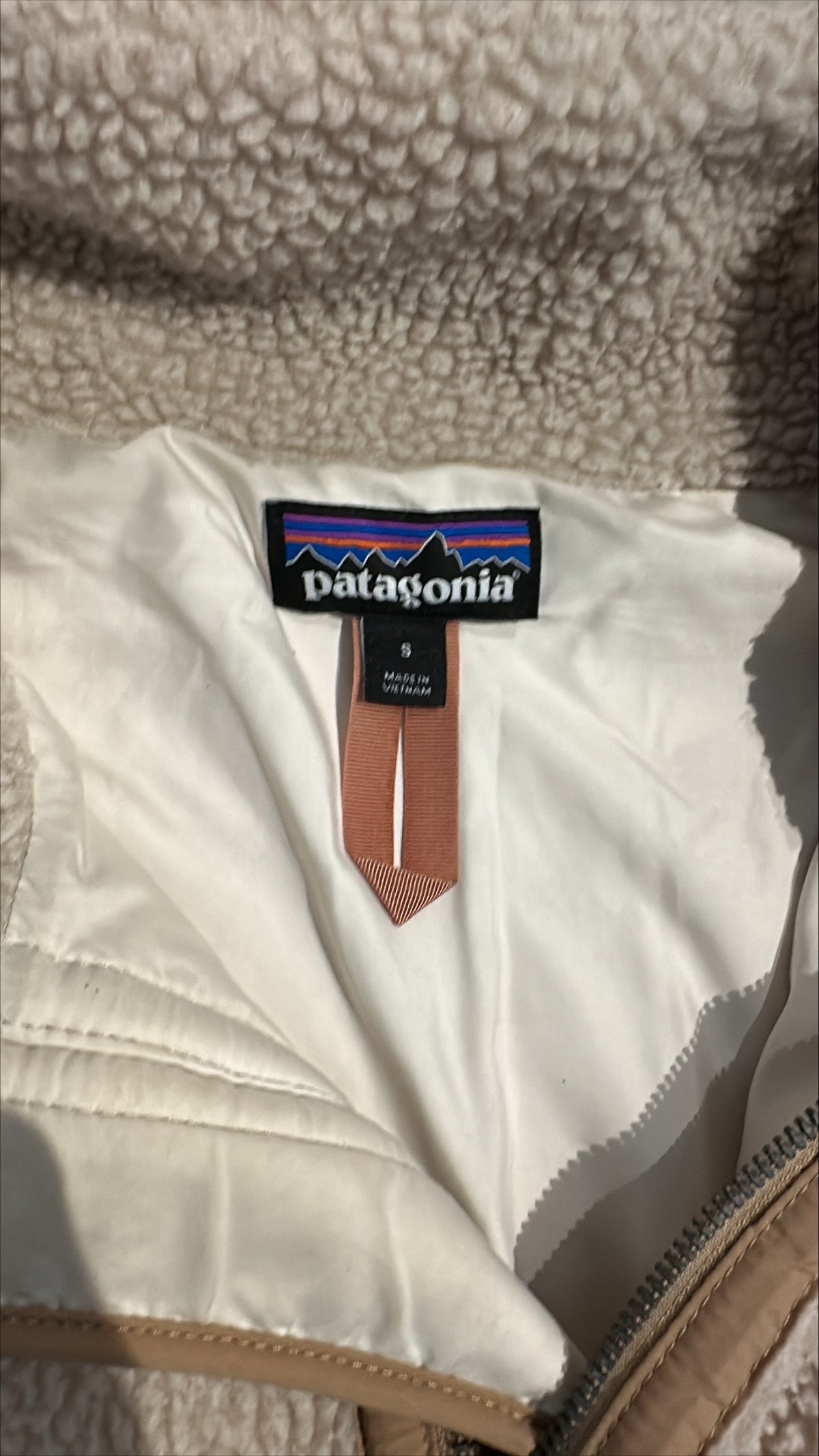 Teddy Jacke Patagonia (S Damen) Retro Pile creme