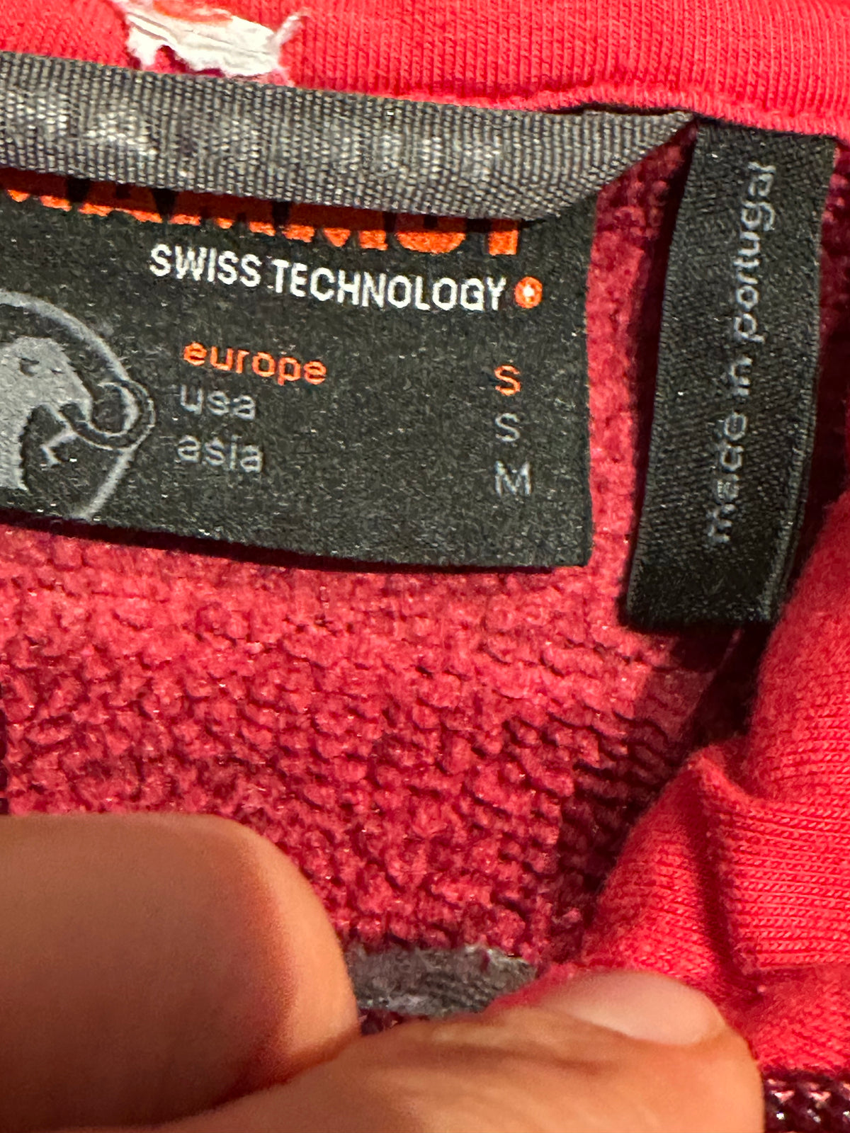 Strick Jacke Mammut (S Damen) Zipper Fleece rot