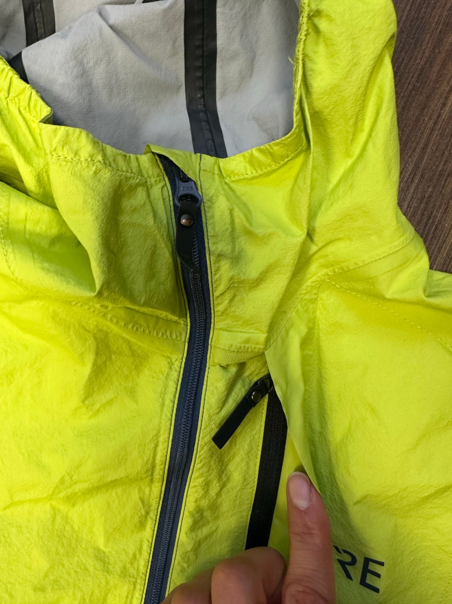Regen Jacke Gore (XL Herren) Hybrid Goretex gelb dunkelblau
