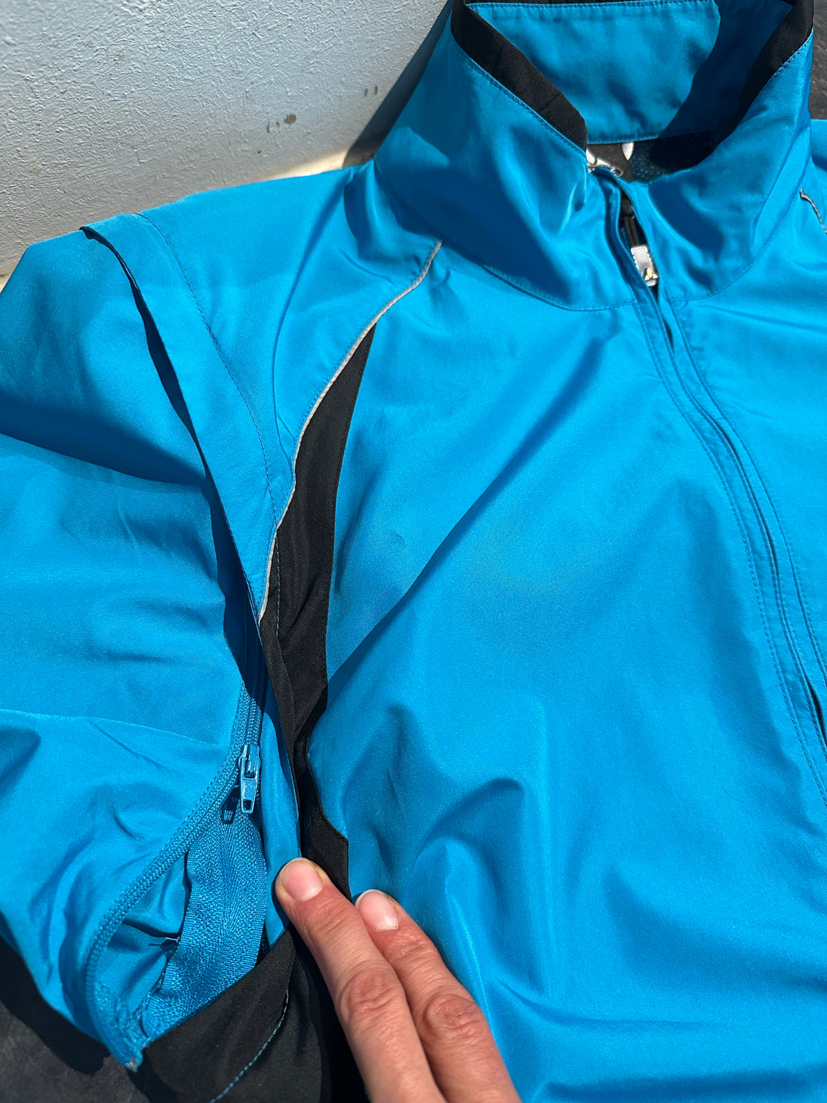 Regen Jacke von Vaude (M Herren) blau