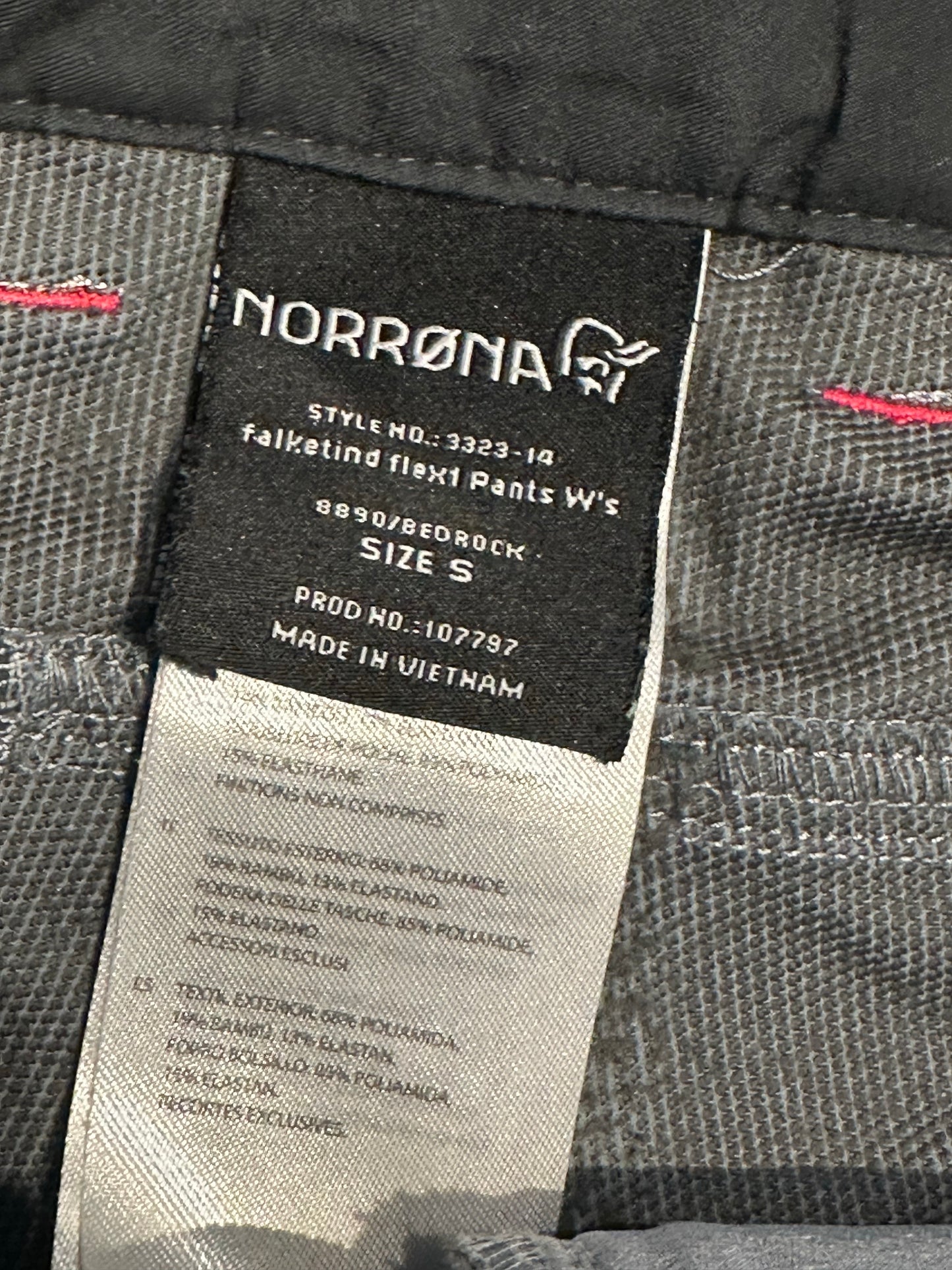 Funktions- Hose von Norrøna (S Damen) Trekking Stretch wasserabweisend grau