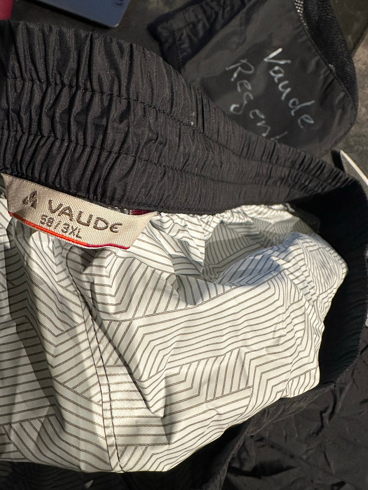 Regenhose von Vaude (3XL Herren) Hardshell Hose schwarz