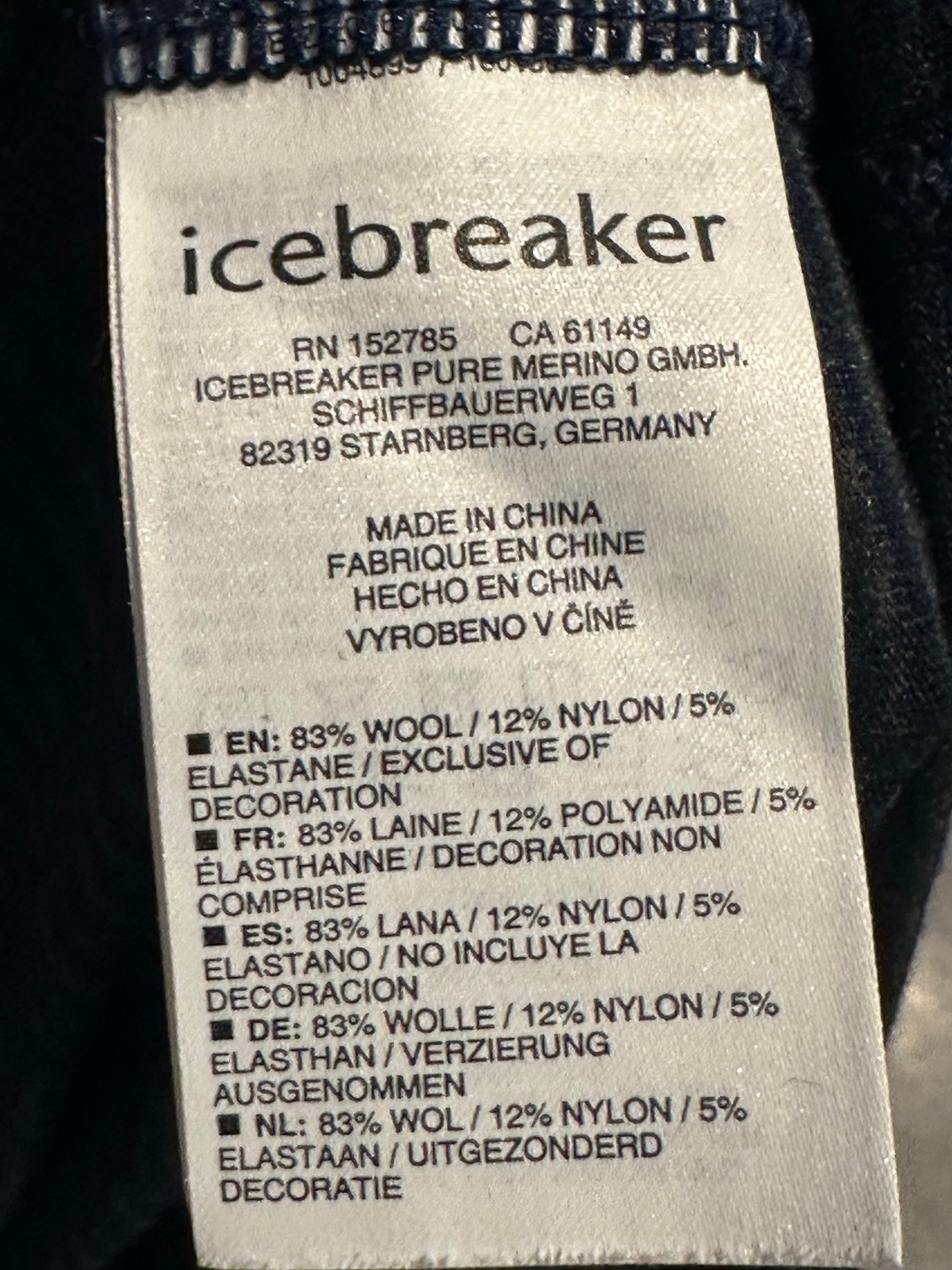 T-Shirt von Icebreaker Merino (M Damen) grau schwarz