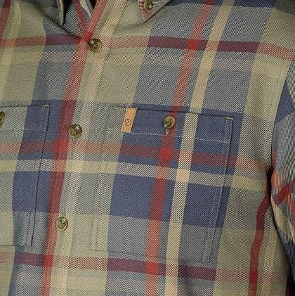 Hemd von Fjällräven (L :50 Herren) 100% Baumwolle khaki rot kariert