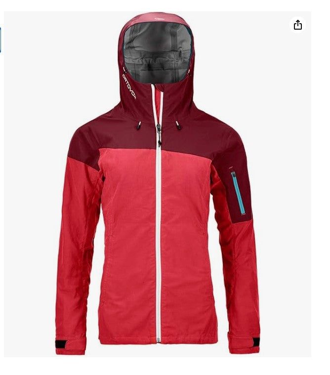 Ortovox Corvara 3L Jacke (M Damen) atmungsaktiv rosa-bordeaux