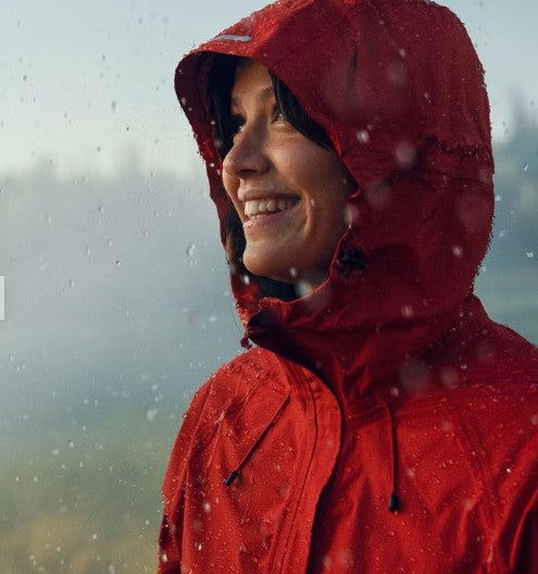 Fjällräven 2,5L Regen Jacke (M Damen) HIGH COAST HYDRATIC JACKET rot
