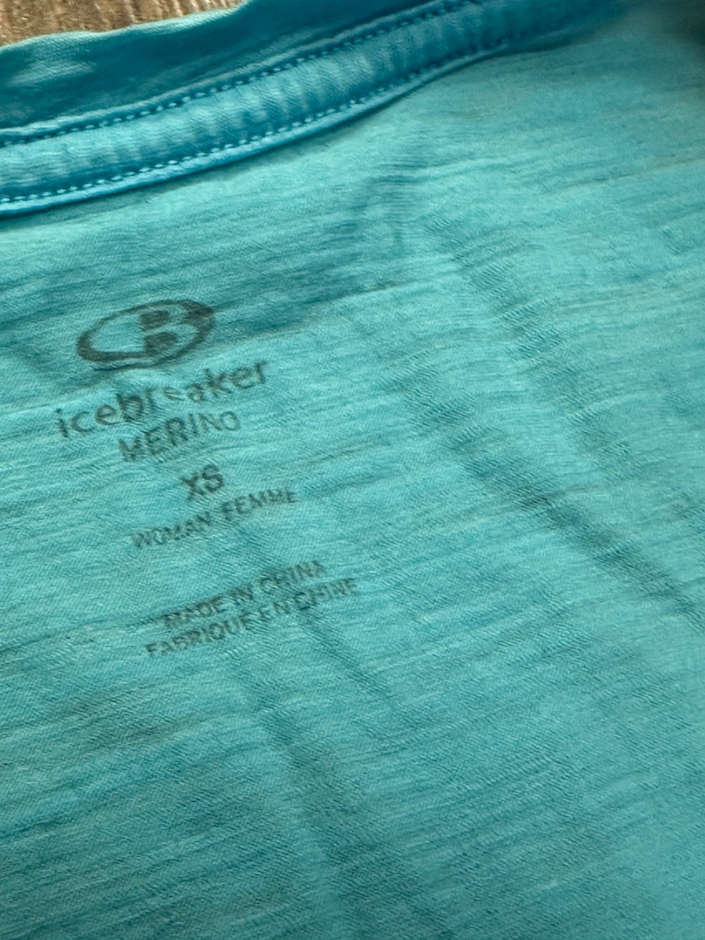 T-Shirt von Icebreaker Merino (XS /S Damen) blau mit Print