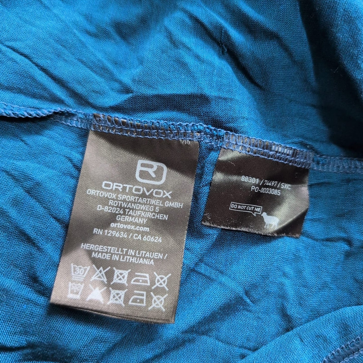 Merino T-Shirt von Ortovox (M Herren) blau mit Print