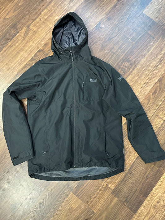 Regen Jacke Jack Wolfskin (XXL Herren) schwarz