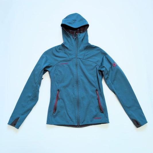 Windstopper Jacke von Mammut (M Damen) Kapuzen Softshell blau