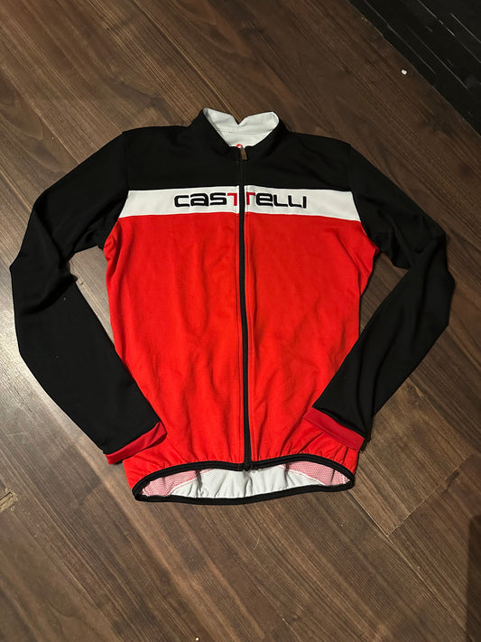 Full Zip Radtrikot von Castelli (S Herren /M-L Damen) rot schwarz