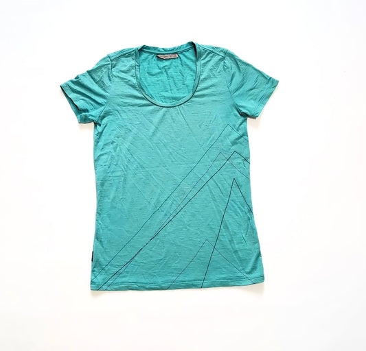 T-Shirt von Icebreaker Merino (S Damen) türkis Print