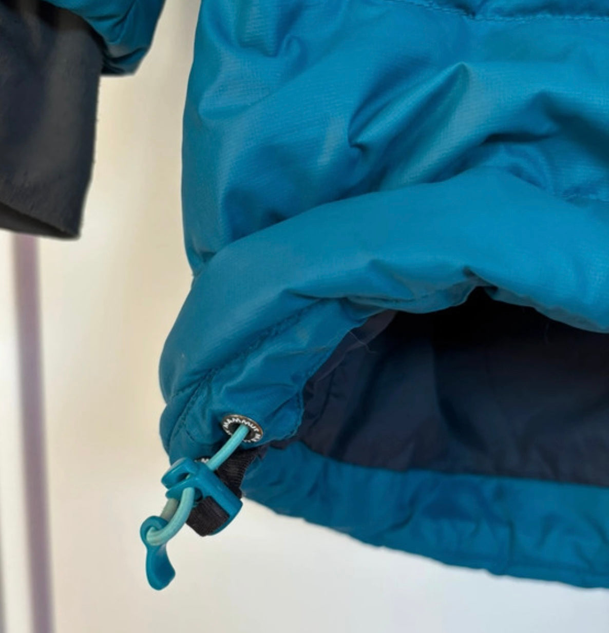 Lange Daunen Jacke von Mammut (S Damen) Parka petrolblau