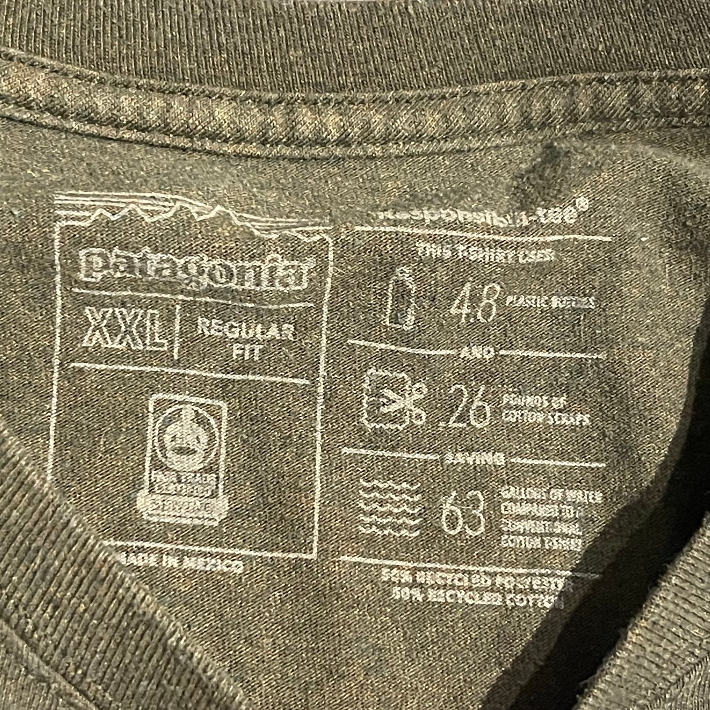 Longsleeve von Patagonia (XXL Herren) grün mit Brustprint