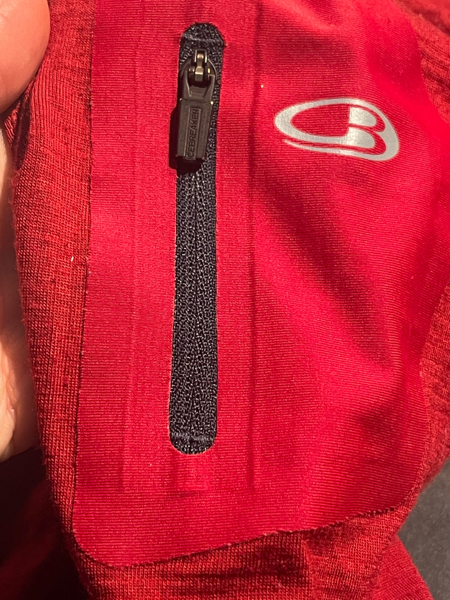 Pure Merino Jacke Icebreaker (S Herren) Zipper rot