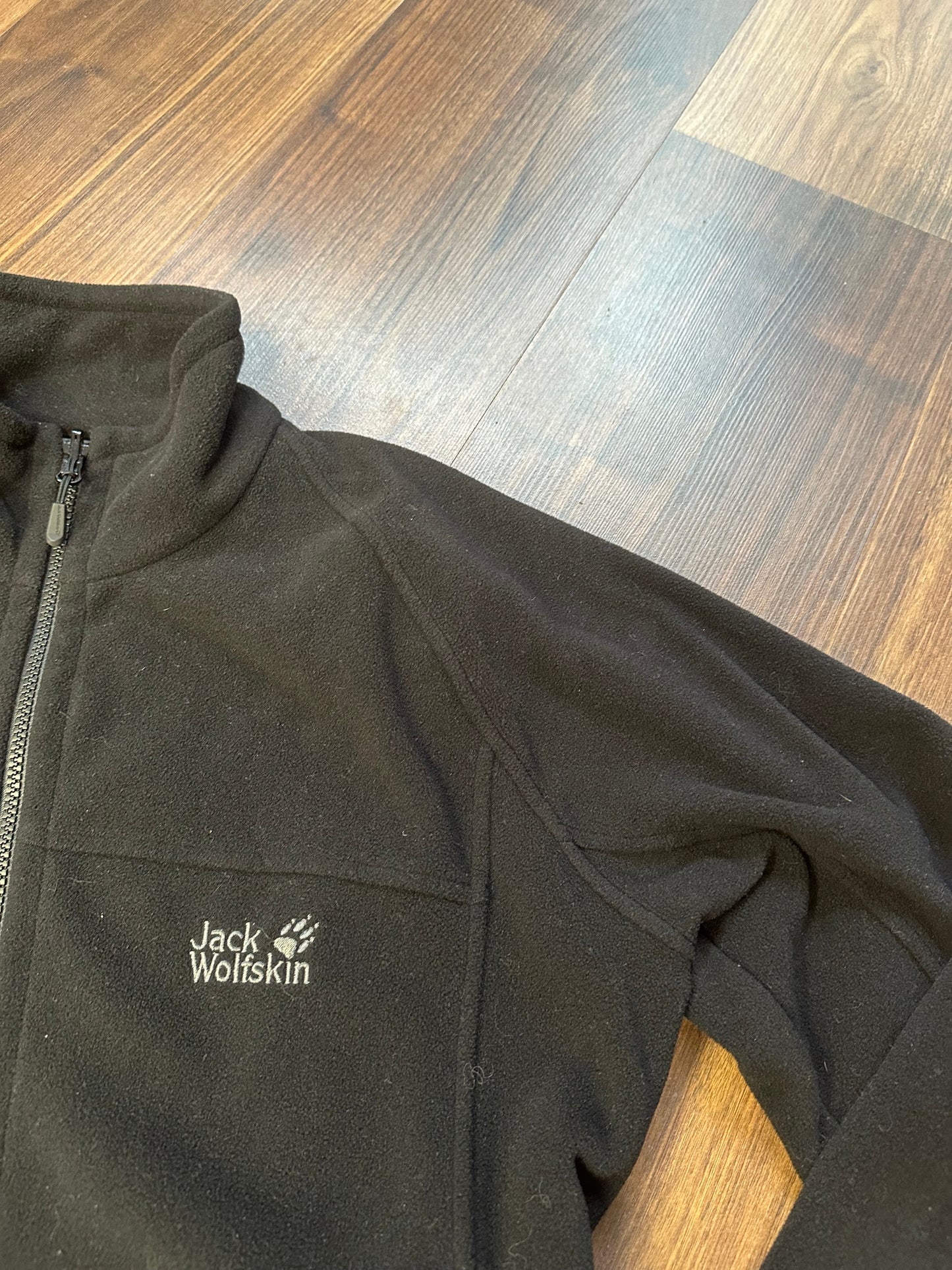 Fleece Jacke Jack Wolfskin (L Herren) Zipper Midlayer schwarz