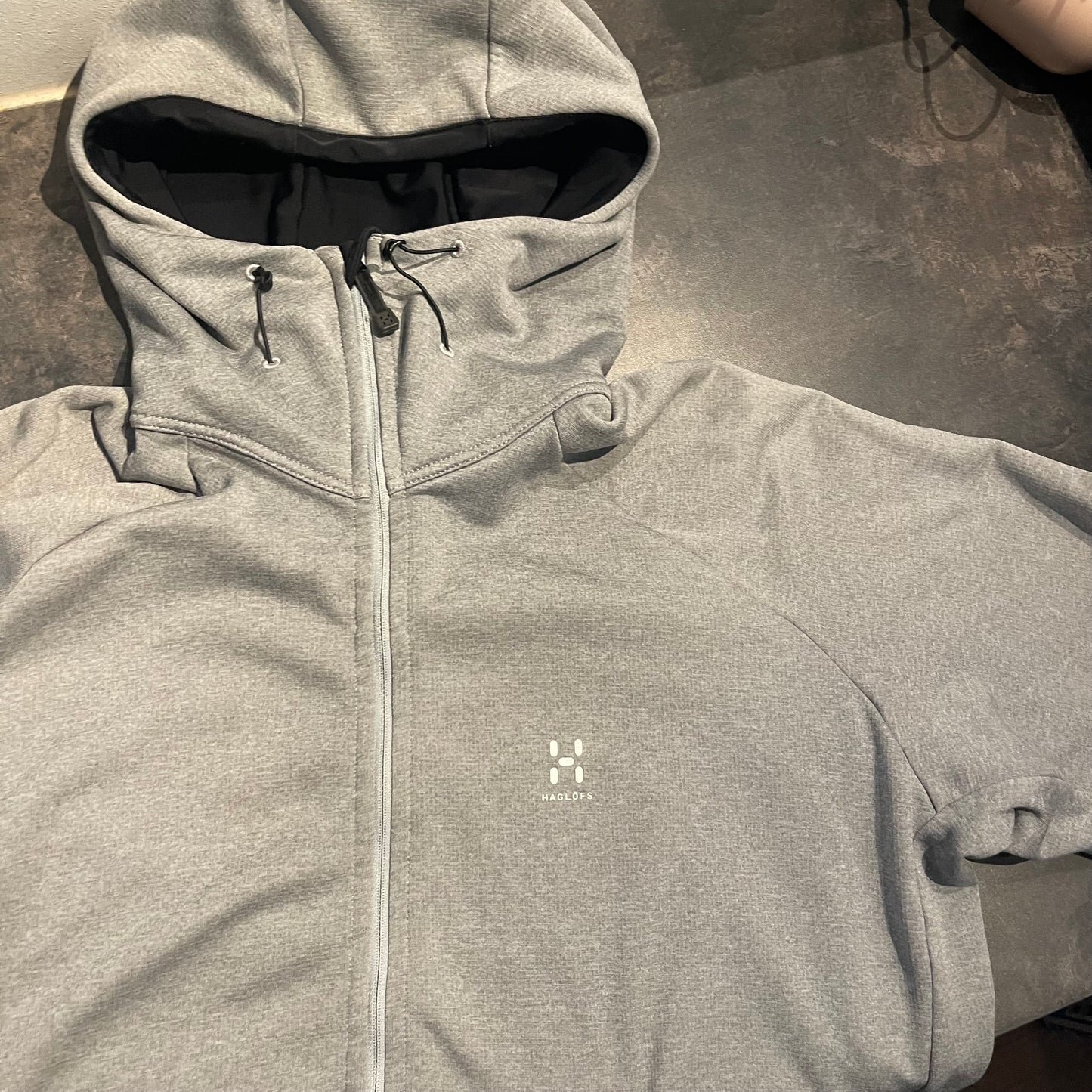 Fleece Jacke von Haglöfs (L Herren) Zipper Hoodie hellgrau