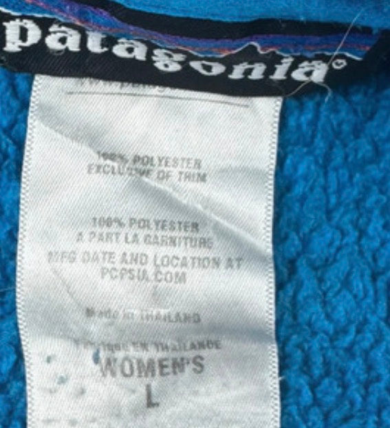 Patagonia Better Fleece Jacke (L Damen ) Strickoptik Hoodie blau - wanderlich.com