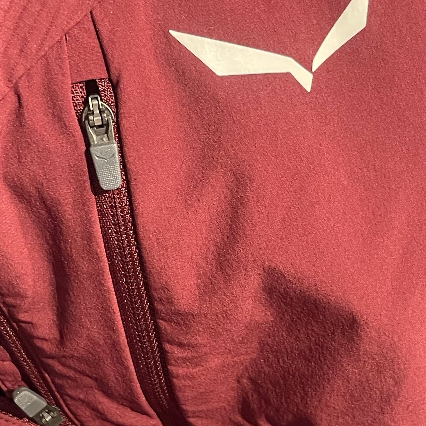 Hybride Regen Jacke von Salewa (XL Damen) ultraleicht bordeaux