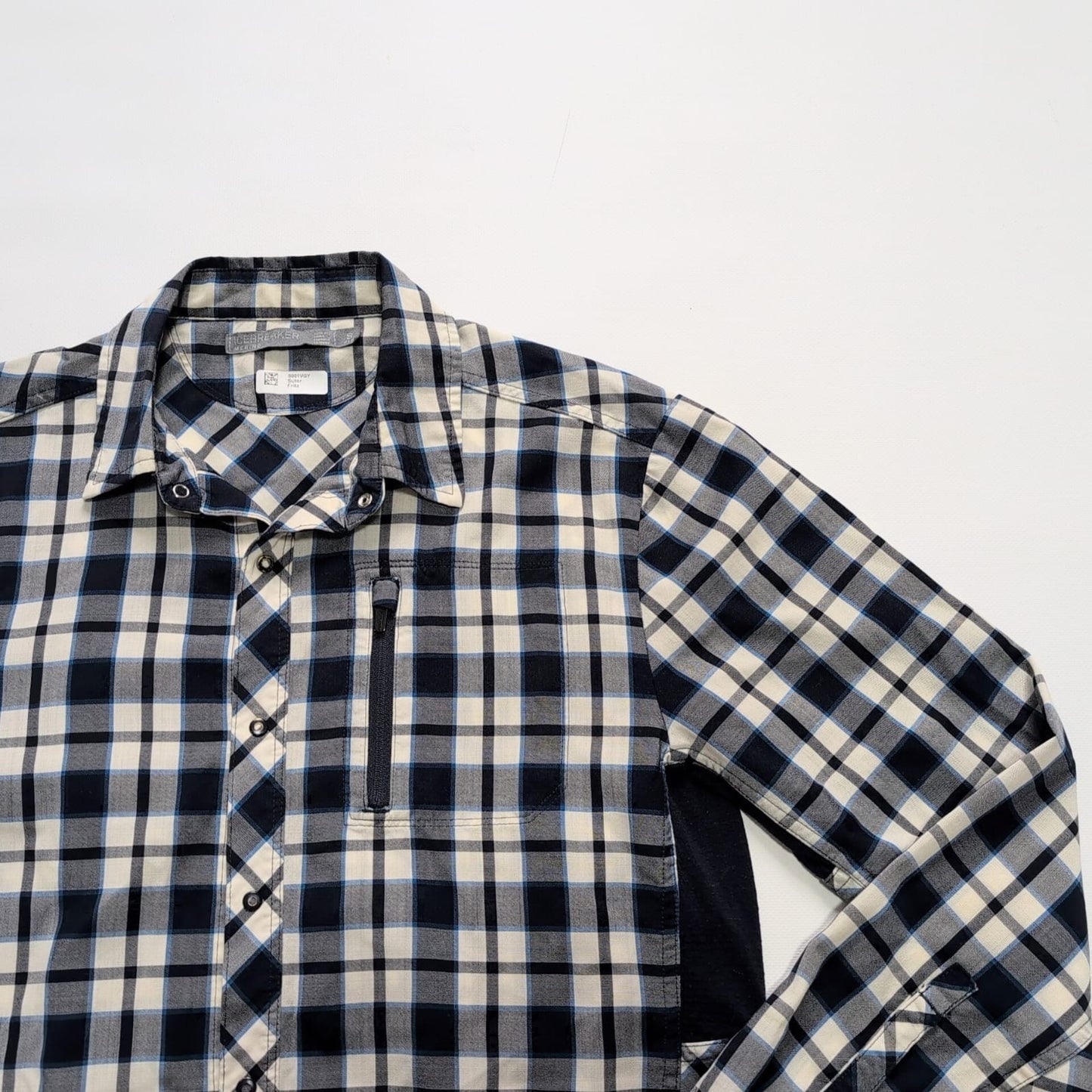 Pure Merino Hemd von Icebreaker (S Herren) weiß blau kariert