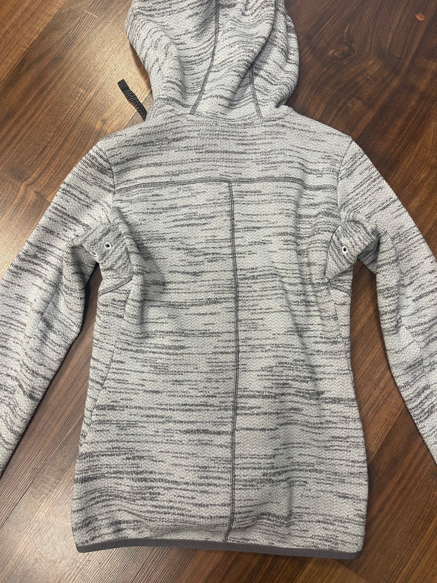 Fleece Jacke von Salewa (XS Damen) Kapuzenjacke Strickoptik grau