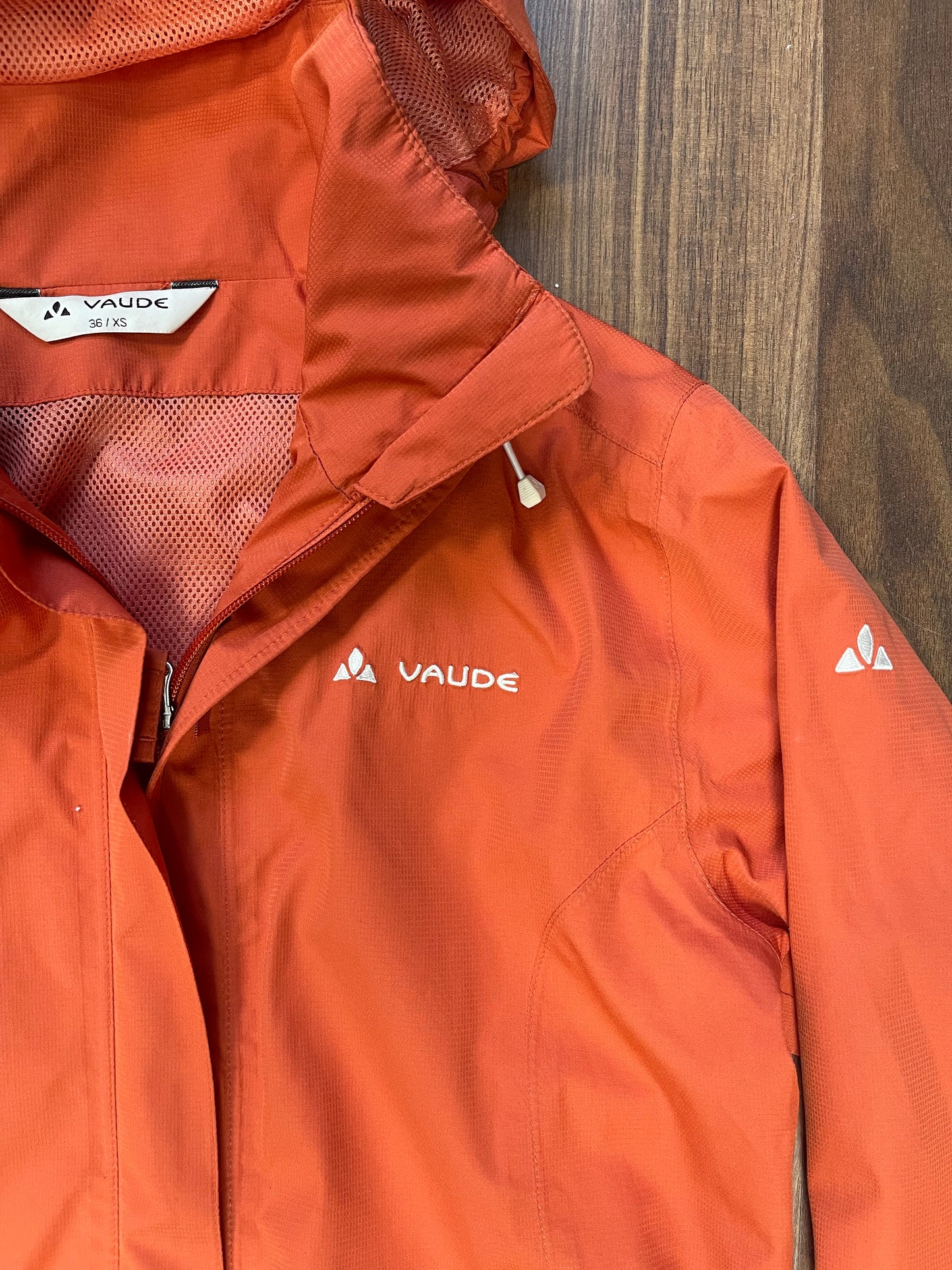 Regen Jacke von Vaude (S Damen) Funktionsjacke wasserdicht Terrakotta