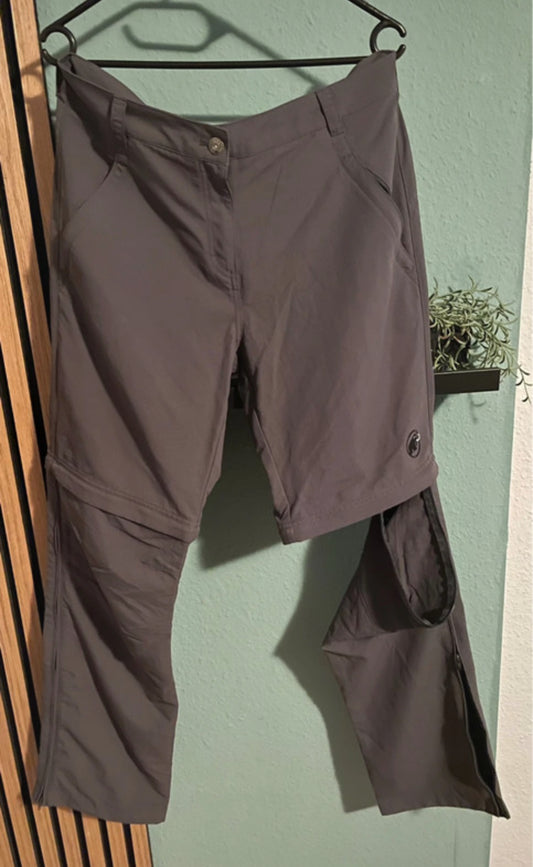 2 in 1 Hose von Mammut (L Herren) Zip-Off wasserabweisend dunkelgrau