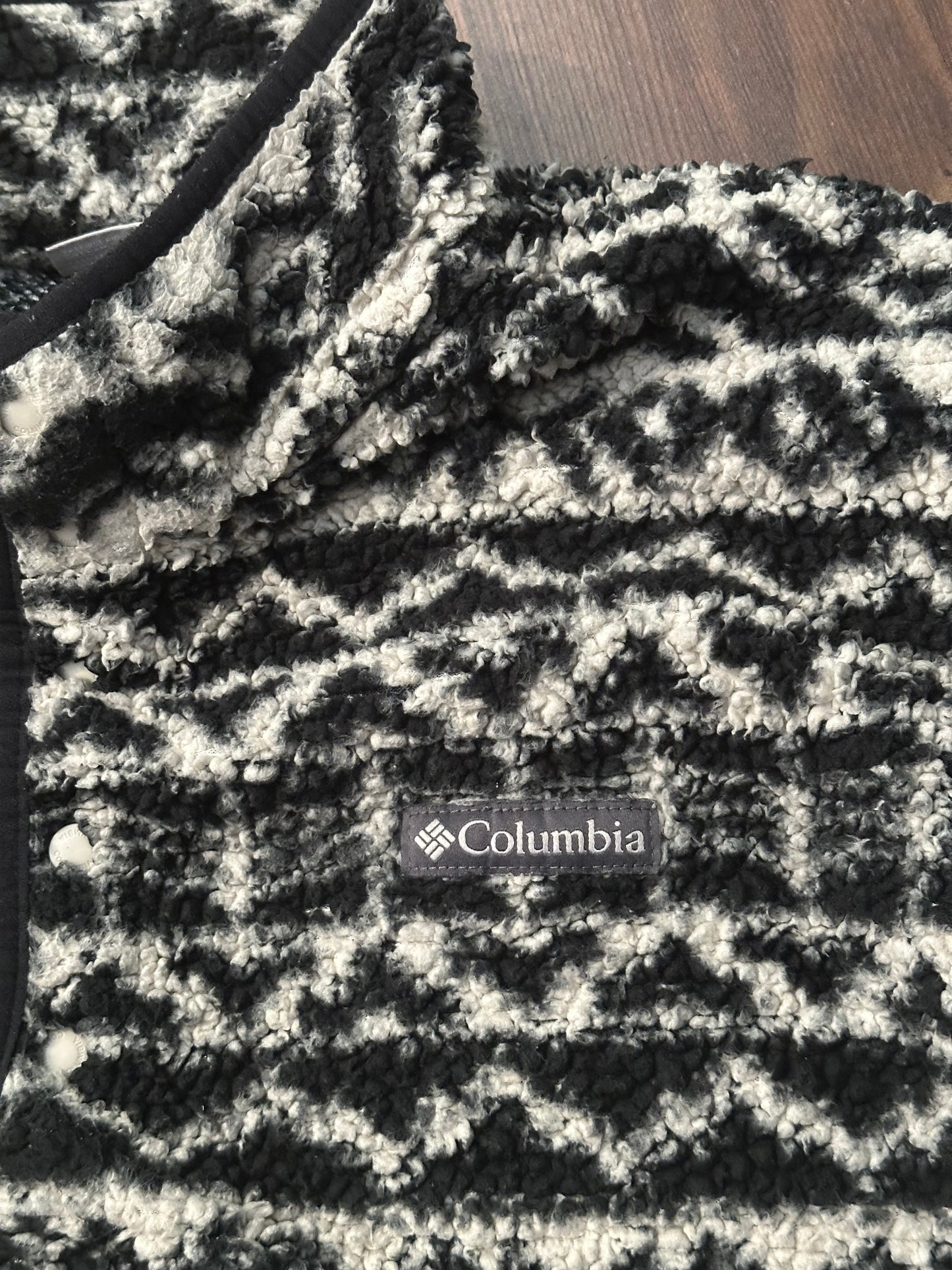 Teddy Fleece Pullover von Columbia (S Herren) Muster schwarz weiß