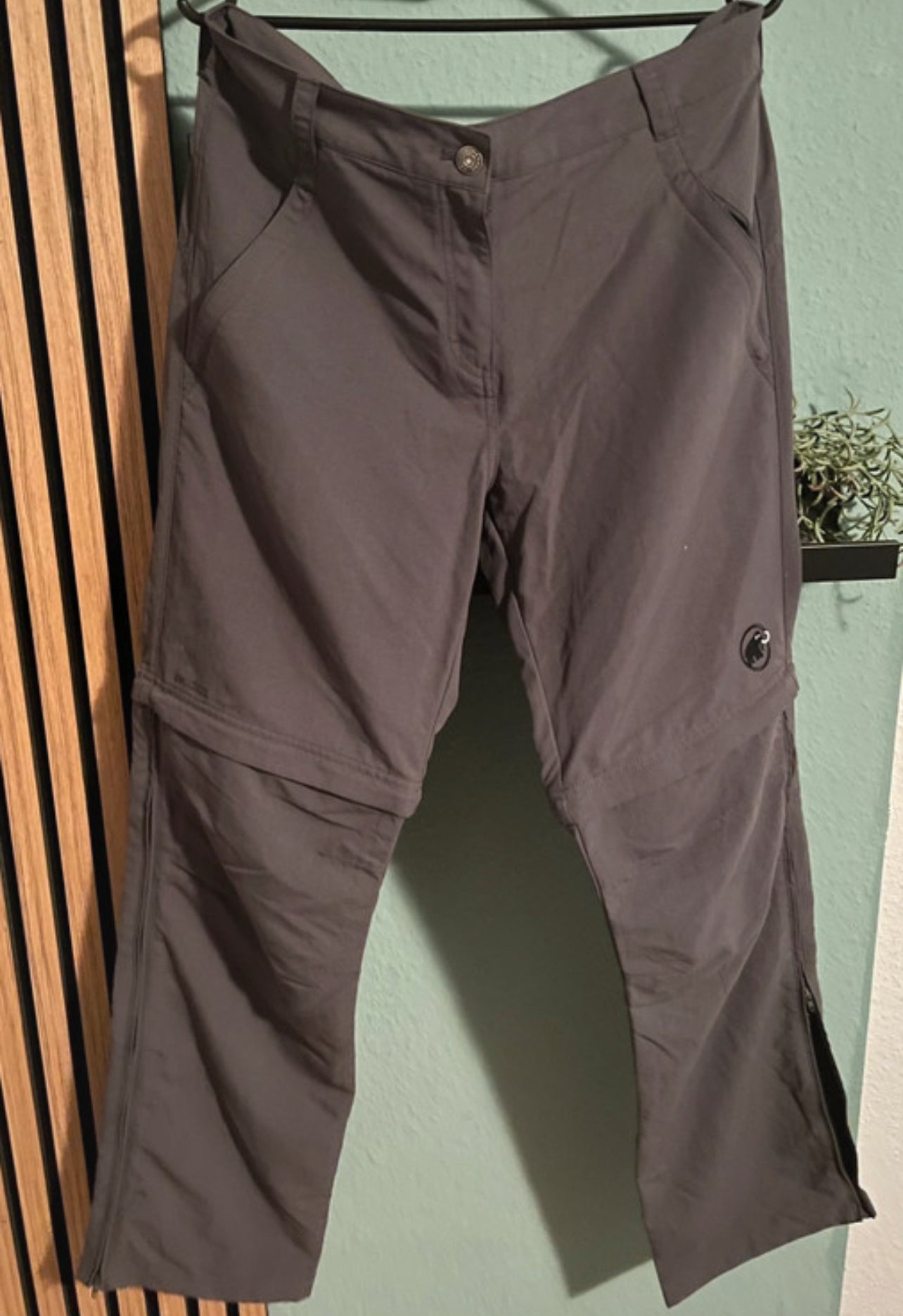 2 in 1 Hose von Mammut (L Herren) Zip-Off wasserabweisend dunkelgrau