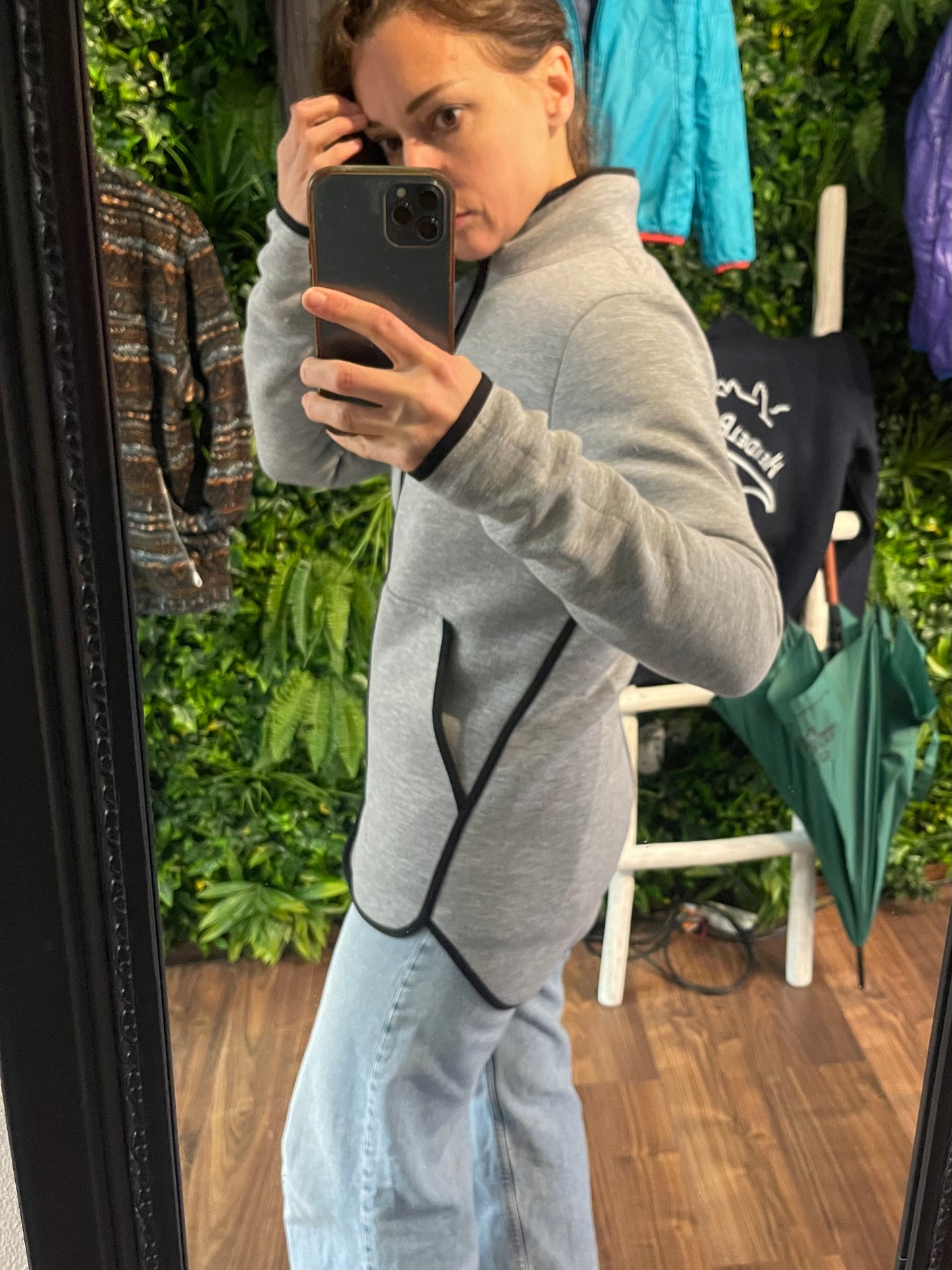 Fleecejacke lang The North Face (Damen S) grau