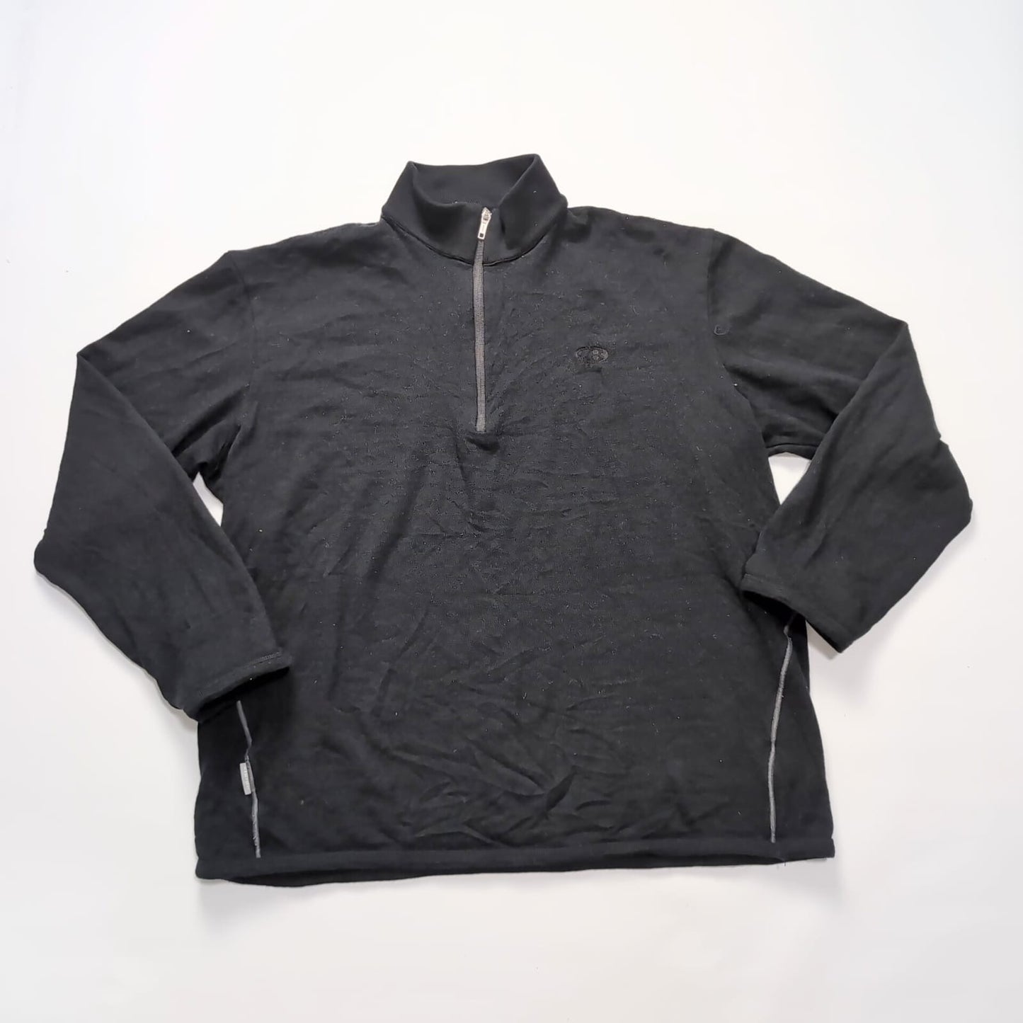 Longsleeve von Icebreaker Merino 320 (XL /XXL Herren) Langarm Zip Pullover schwarz