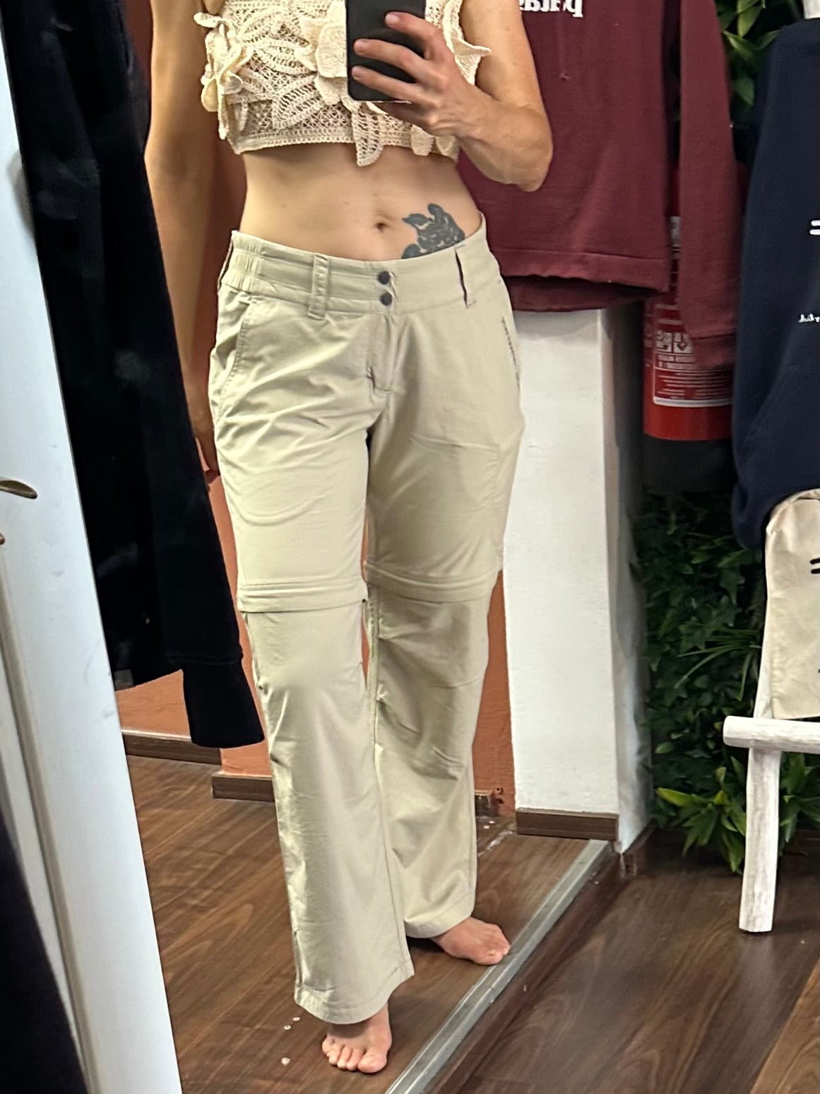 2in1 Trekking Hose von Salomon (M Damen) Zip Off beige - wanderlich.com