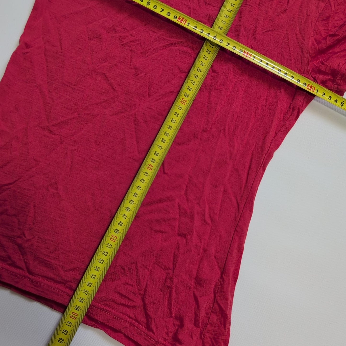 T-Shirt von Ortovox pure Merino (S Damen) pink rot Brustprint