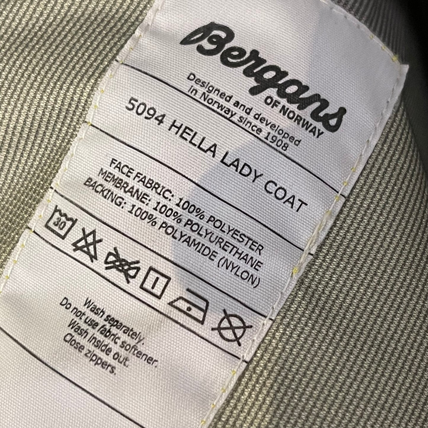 3-lagige Regen Parka von Bergans (Größe XS) Hardshell gelb