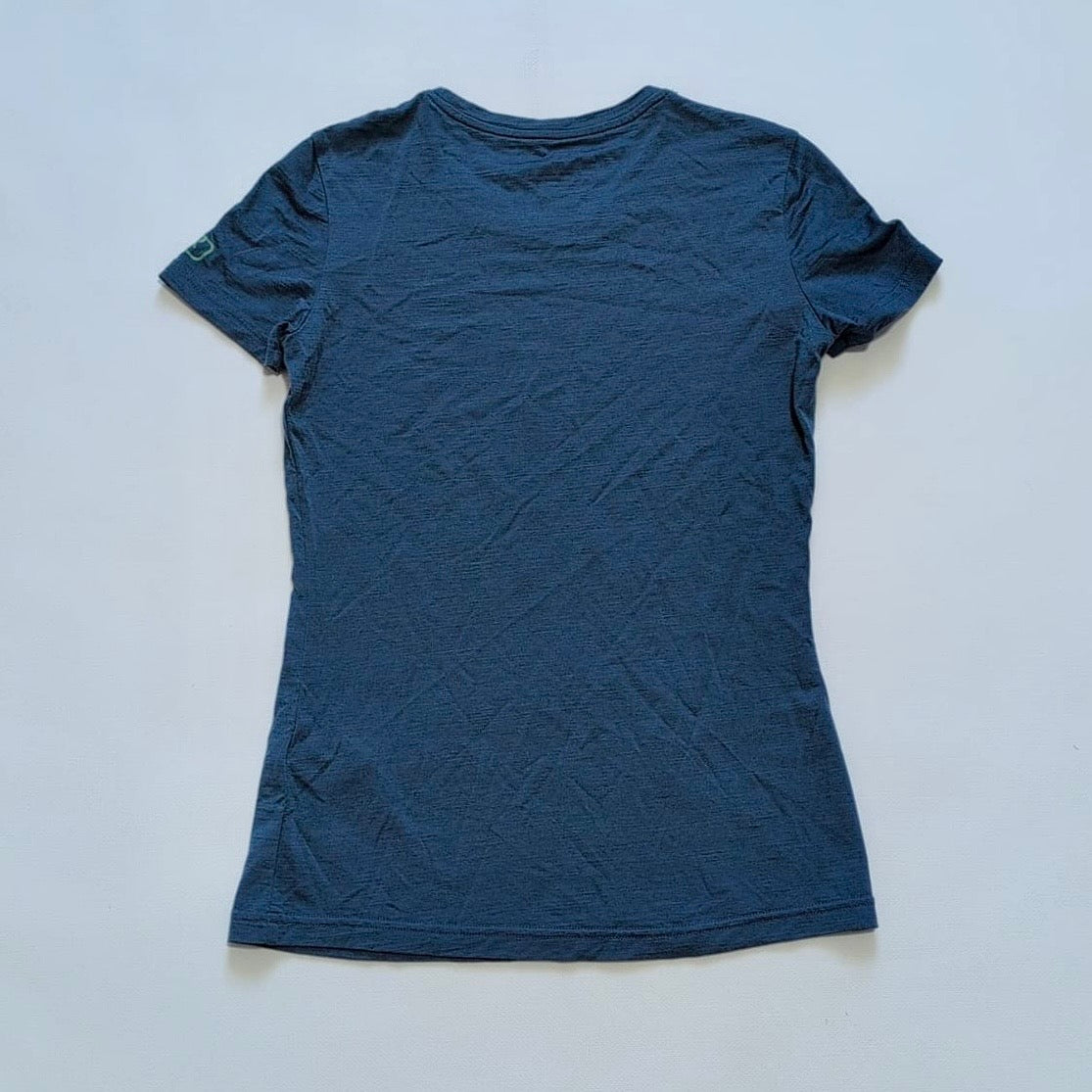 T-Shirt von Ortovox Merino (Damen XS) blau Print