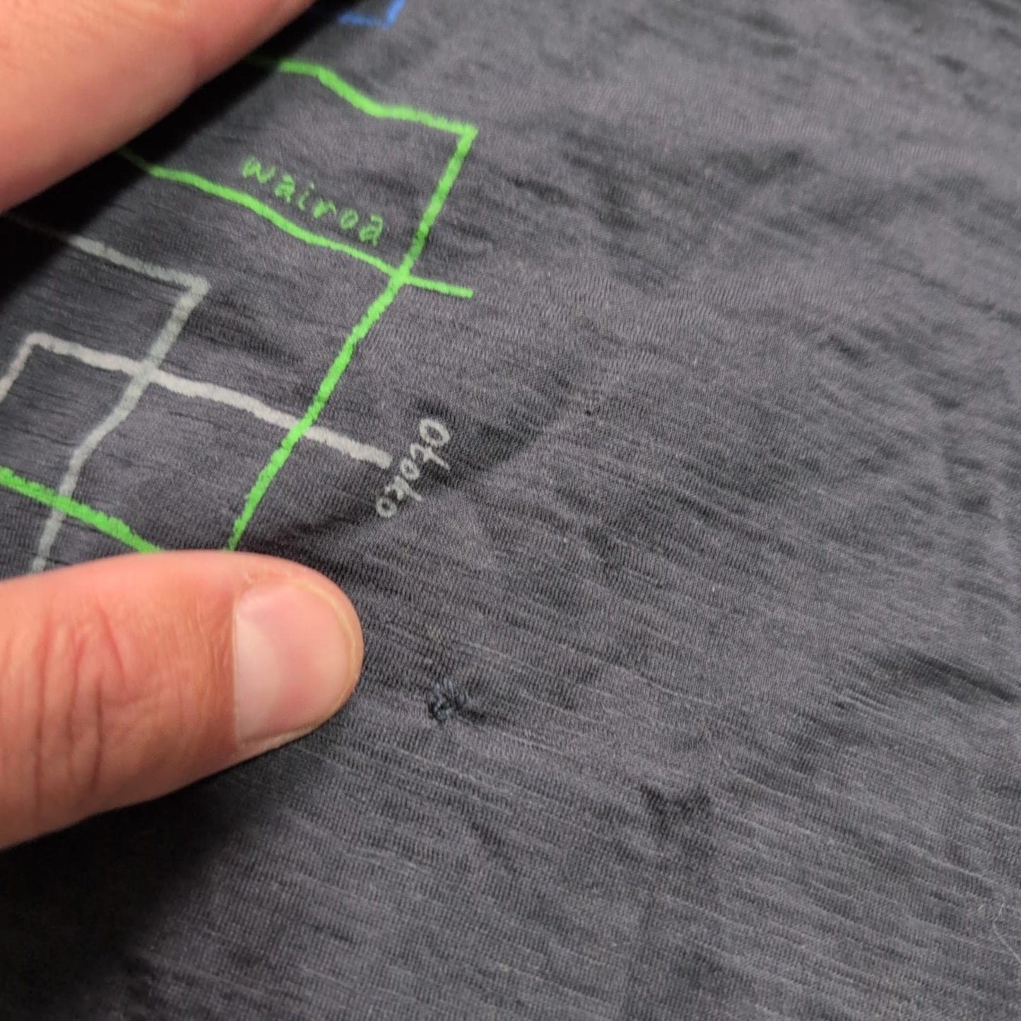 Merino T-Shirt von Icebreaker (S Herren) dunkelblau Print