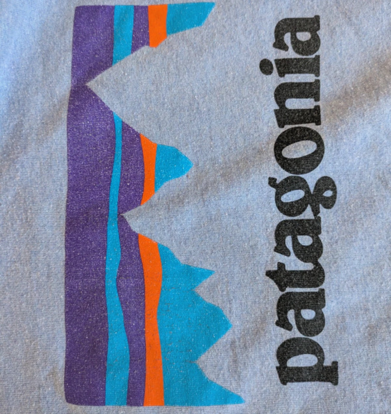 Patagonia T-Shirt ( XL ) Organic Cotton hellblau mit Brustprint