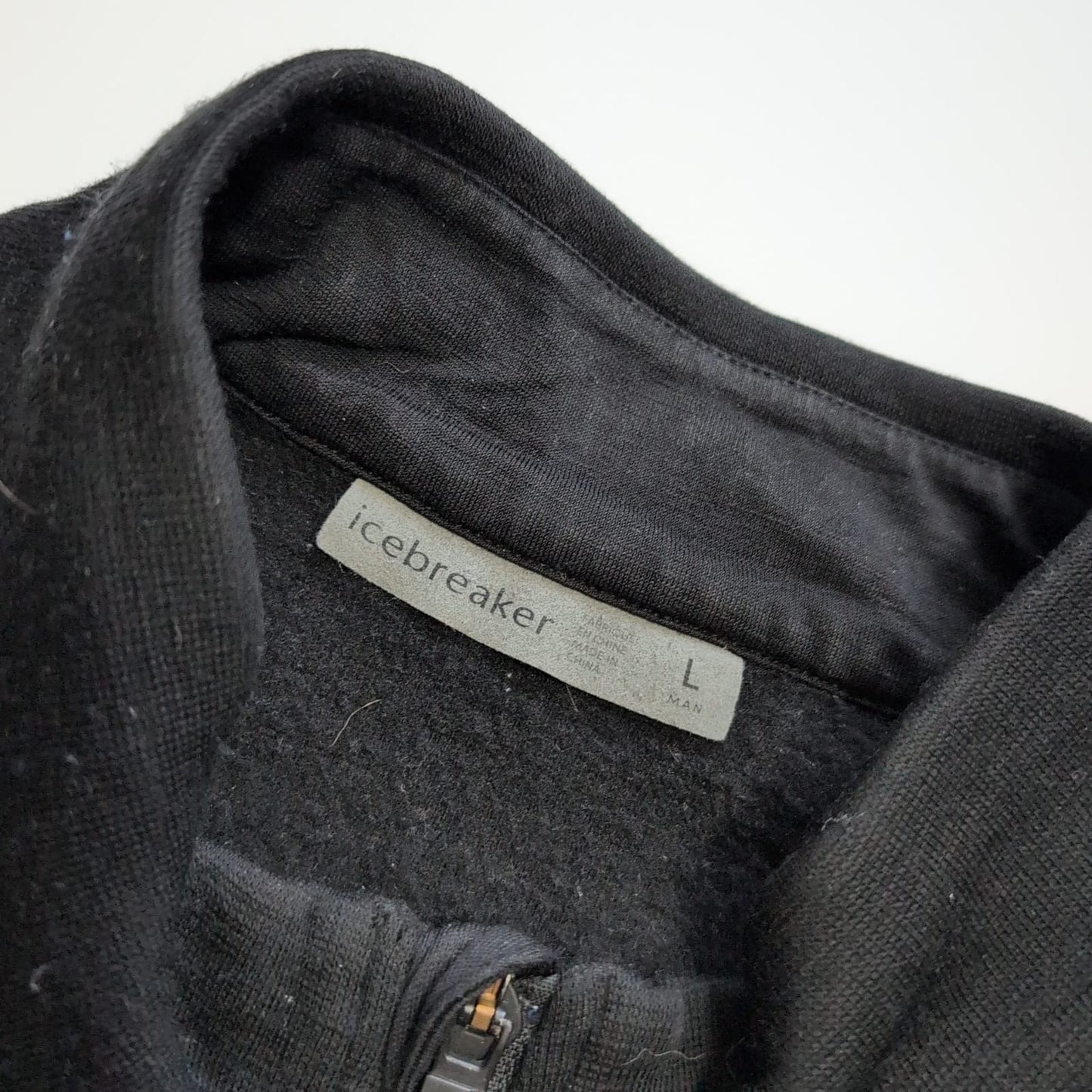 Zipper Merino Jacke von Icebreaker (L Herren) schwarz - wanderlich.com