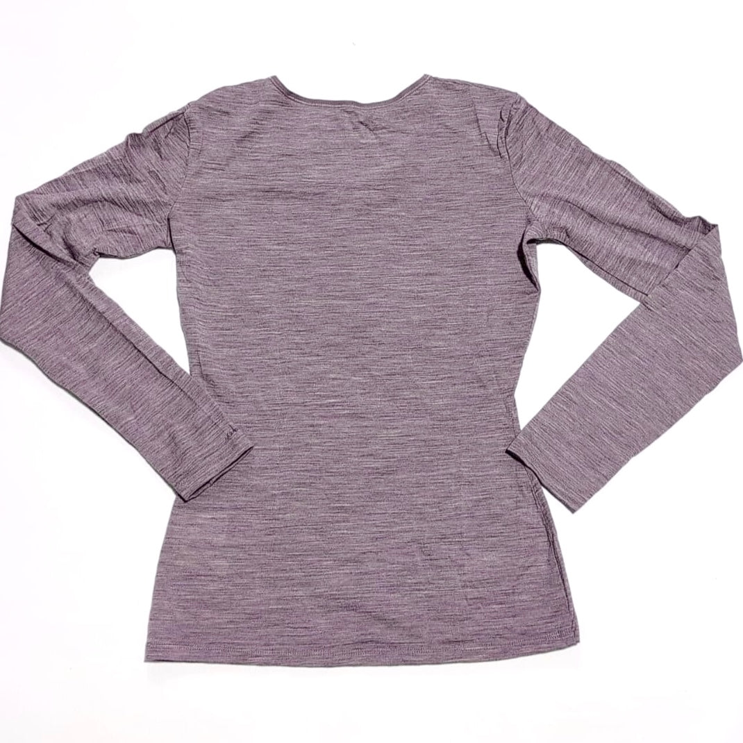 Merino 200 Longsleeve Icebreaker (S Damen ) grau lila Blume