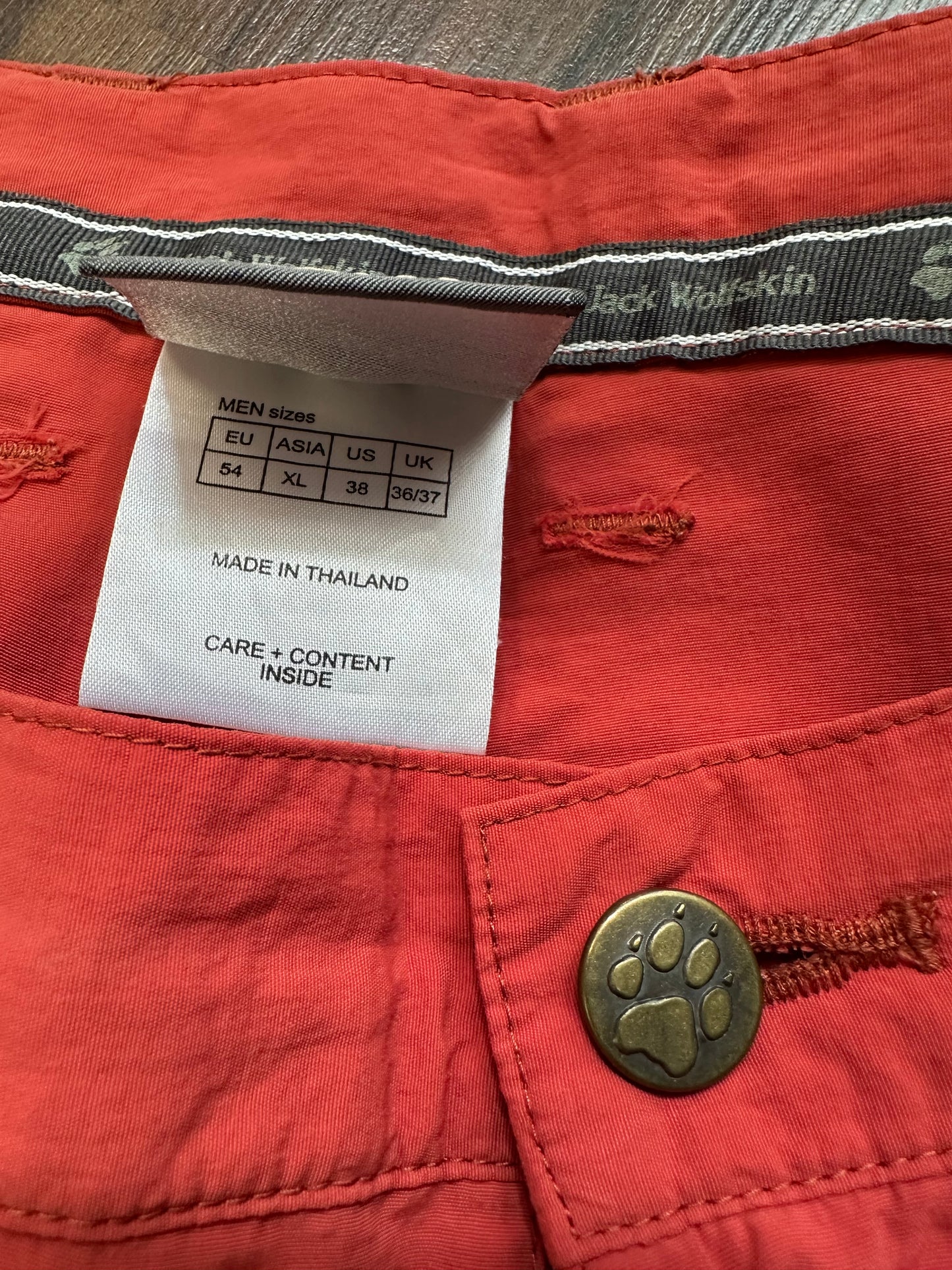 2/3 Capri Hose (XL/ XXL Herren) Jack Wolfskin Terrakotta - wanderlich.com