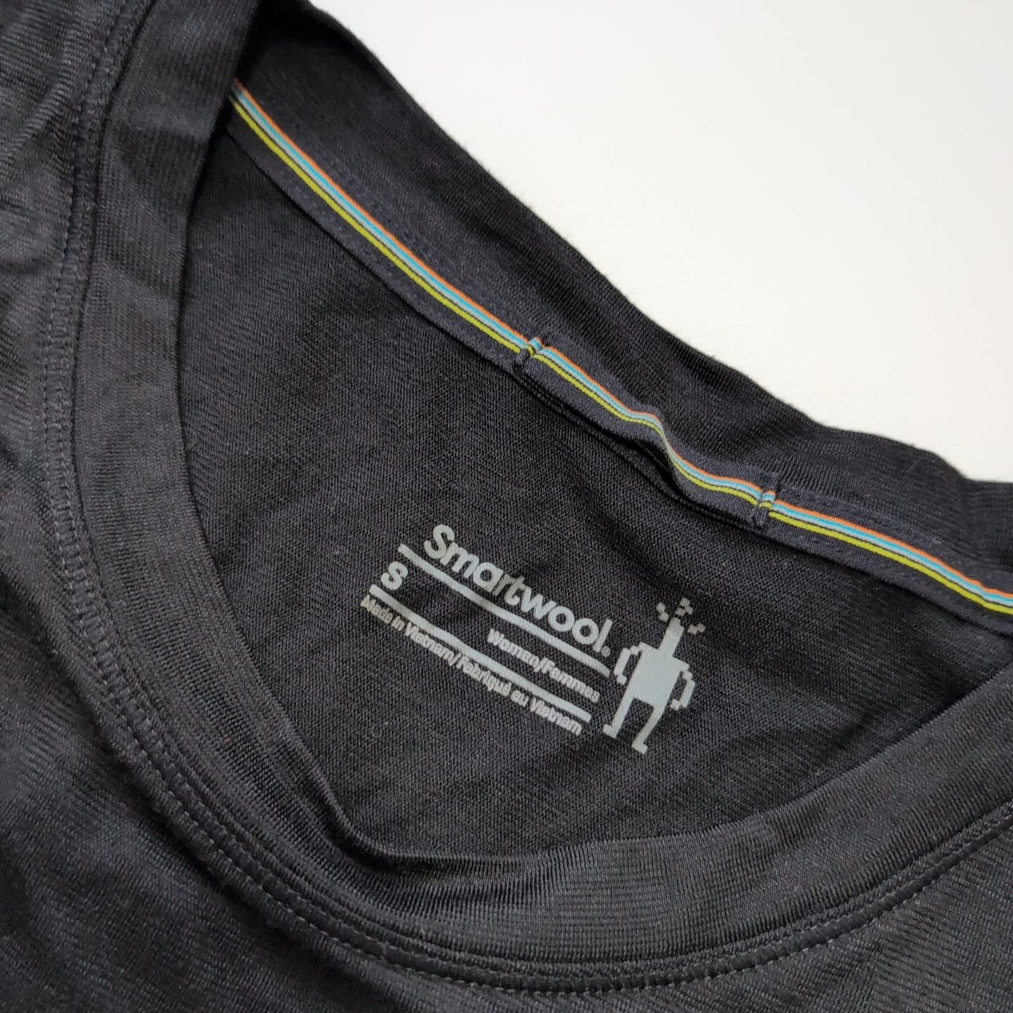 T-Shirt von Smartwool Merino (S Damen) schwarz Print