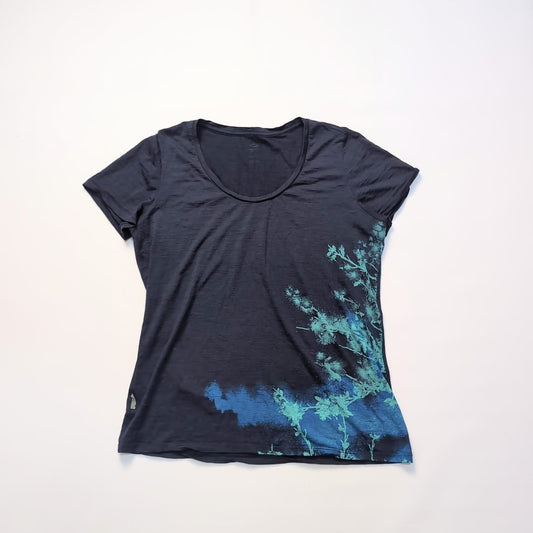 T-Shirt von Icebreaker Merino (L Damen) blau mit Print