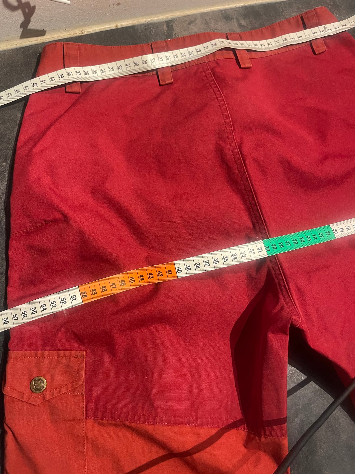 Trekking Hose Fjällräven Barents Pro (XL /42 ) gekürzt rot