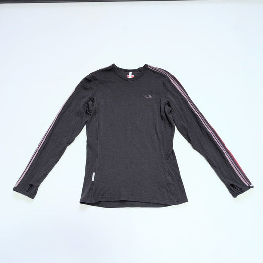 Merino Longsleeve Icebreaker 260 (S Damen) grau rosa