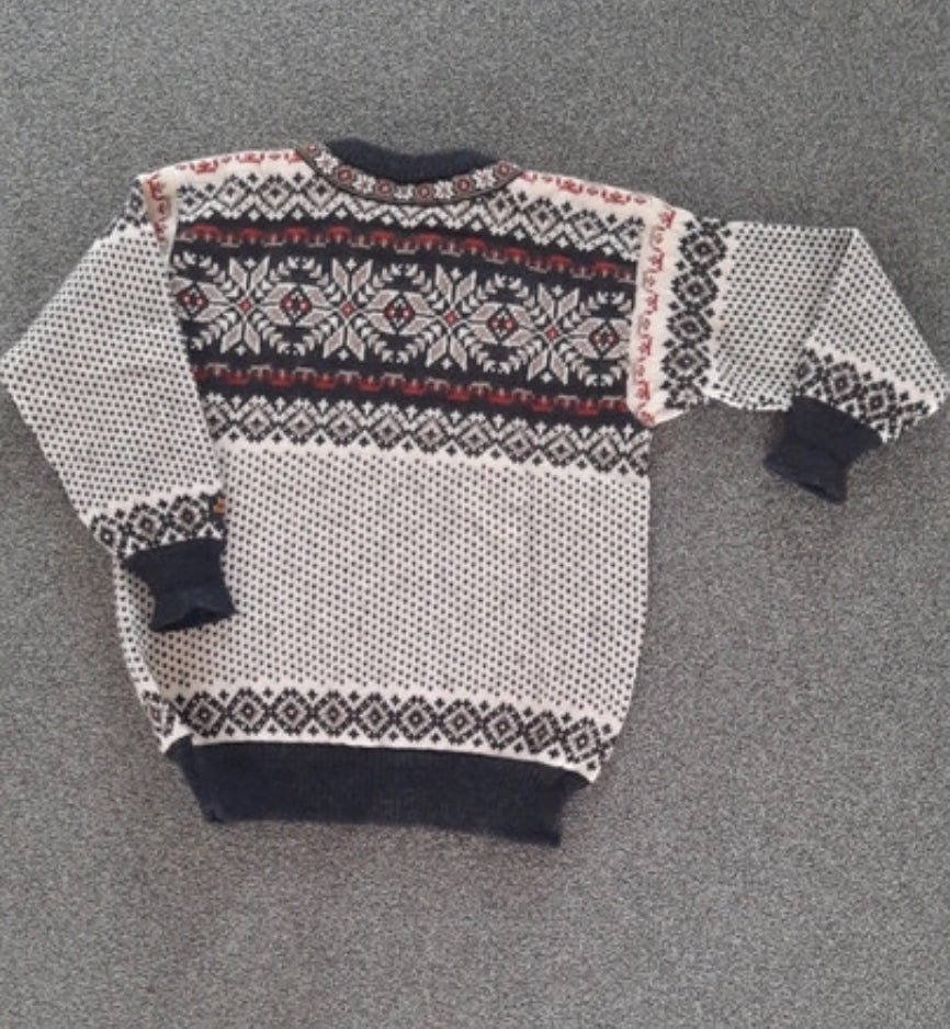 Strick Jacke Dale of Norway (M Herren /L Damen) weiß dunkelgrau