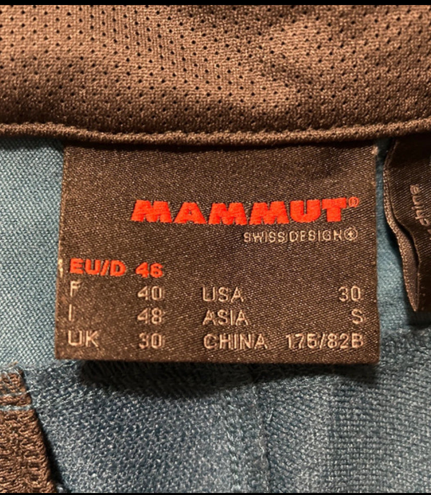 Elastische Trekking Hose von Mammut (S Herren) wasserabweisend blau