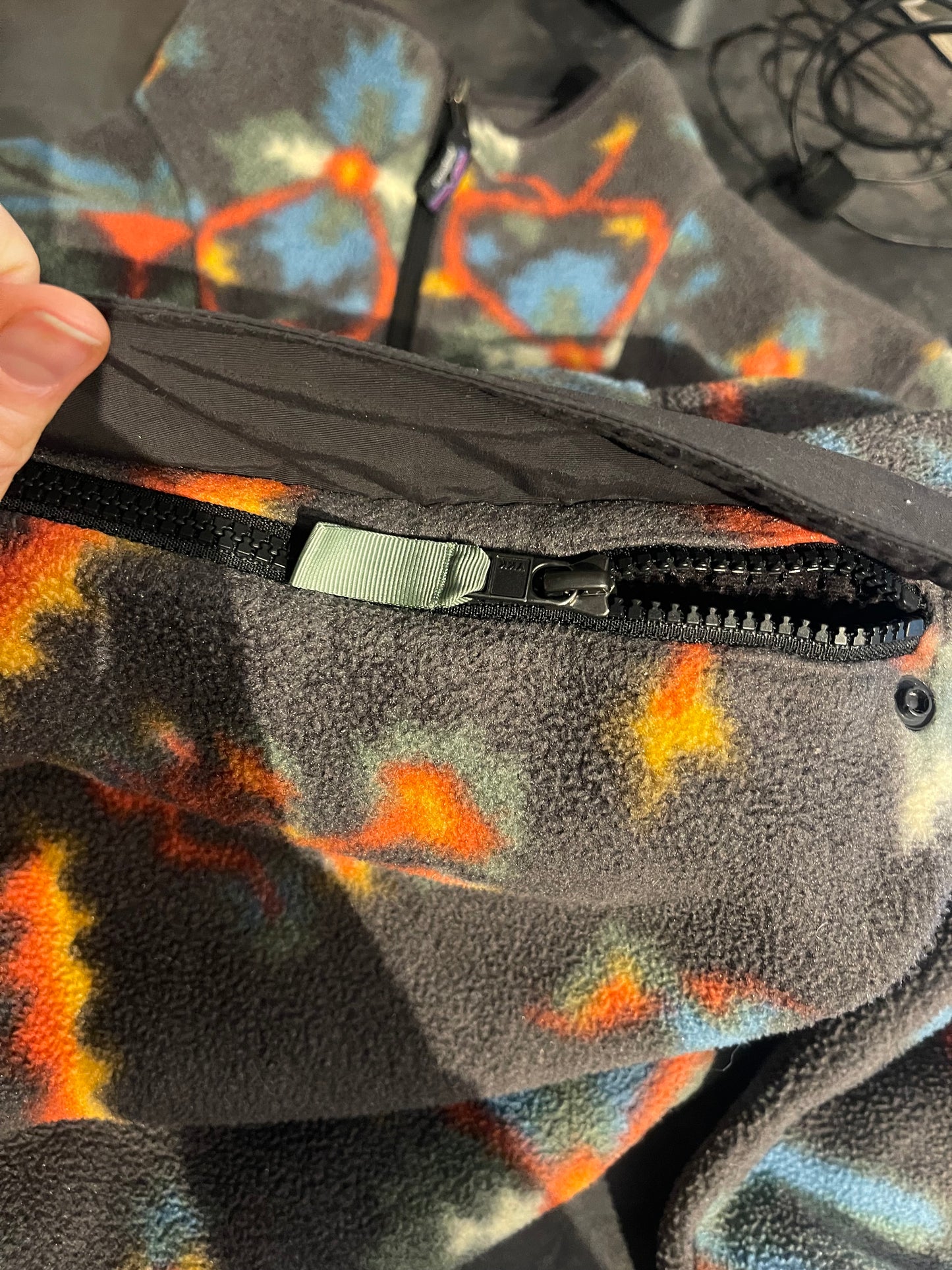 Zip Pullover Patagonia (XL Herren /XXL Damen) Synchilla grau bunt