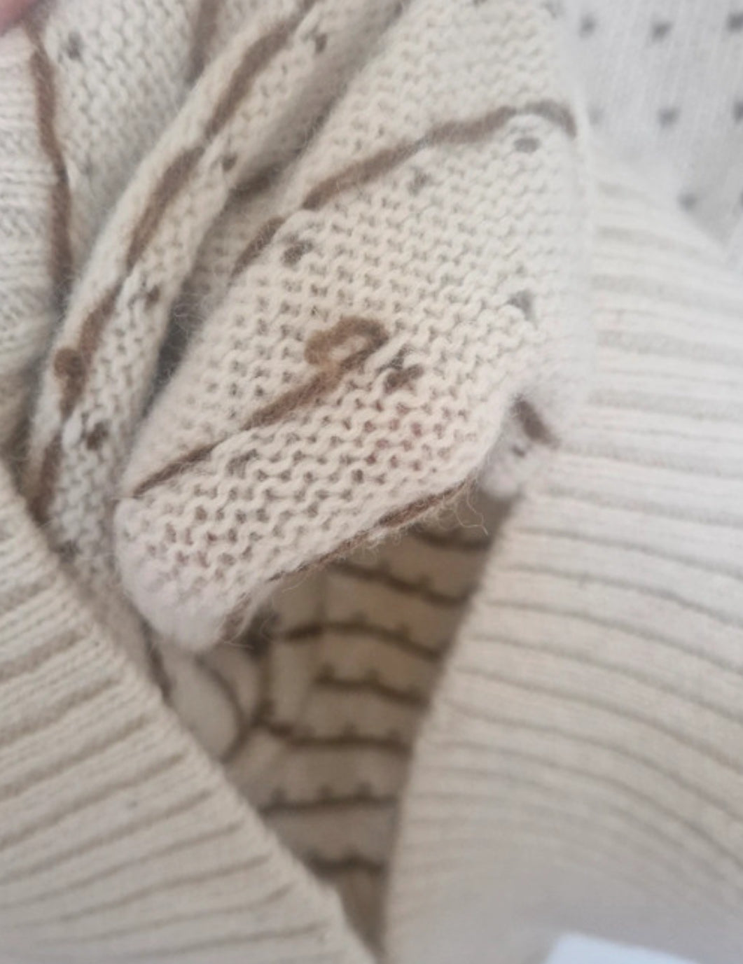 Strick Pullover Fjällräven pure Wolle (M Damen ) weiß blau